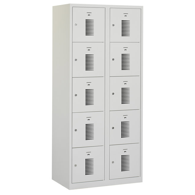 Locker 10-deurs ANHT.2.10.GR/GR K40  180x80x50 cm