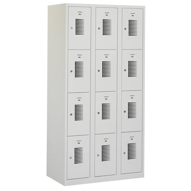 Locker 12-deurs ANH.3.12.GR/GR K30  180x90x50 cm
