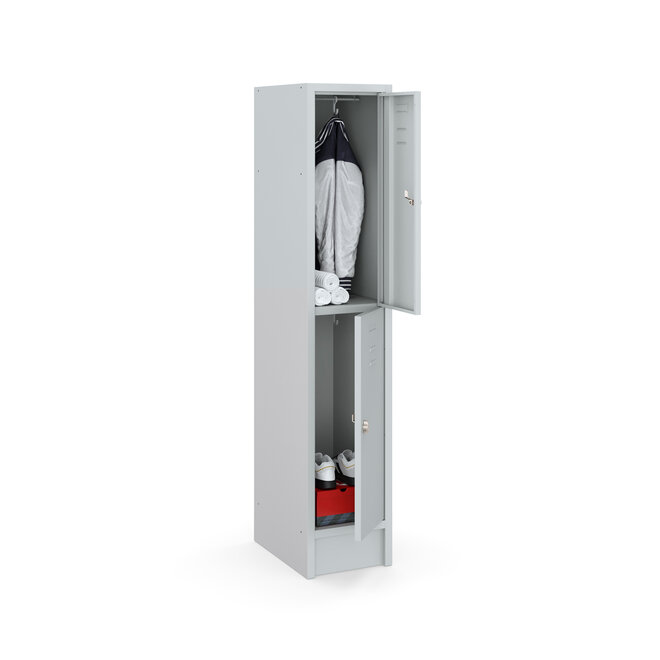 Budget Locker CHB18012 Grijs -1 kolom - 2 deuren