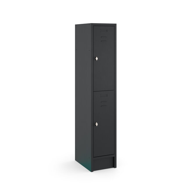 Budget Locker CHB18012 Zwart - 1 kolom - 2 deuren