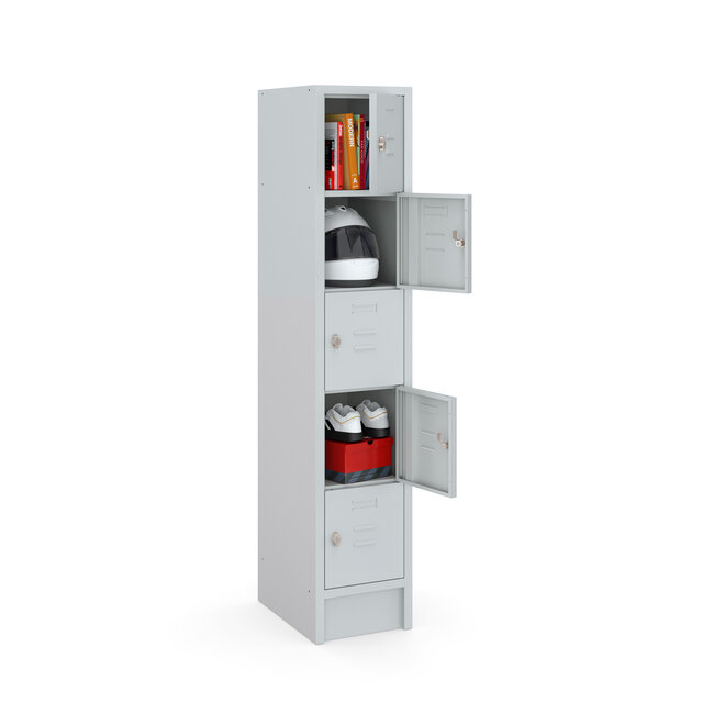 Budget Locker CHB18015 Grijs - 1 kolom - 5 deuren