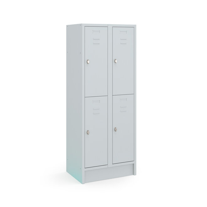 Budget Locker CHB18024 Grijs - 2 koloms - 4 deuren