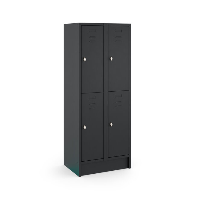 Budget Locker CHB18024  Zwart - 2 koloms - 4 deuren