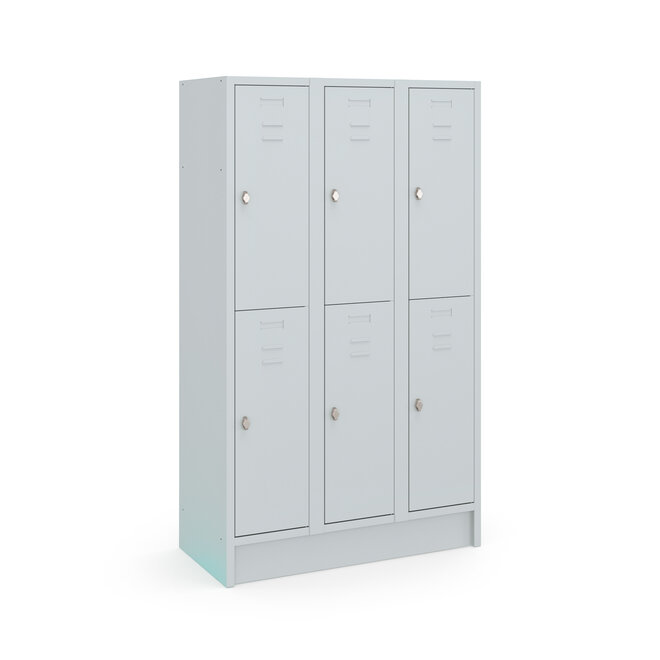 Budget Locker CHB18036 Grijs - 3 koloms - 6 deuren