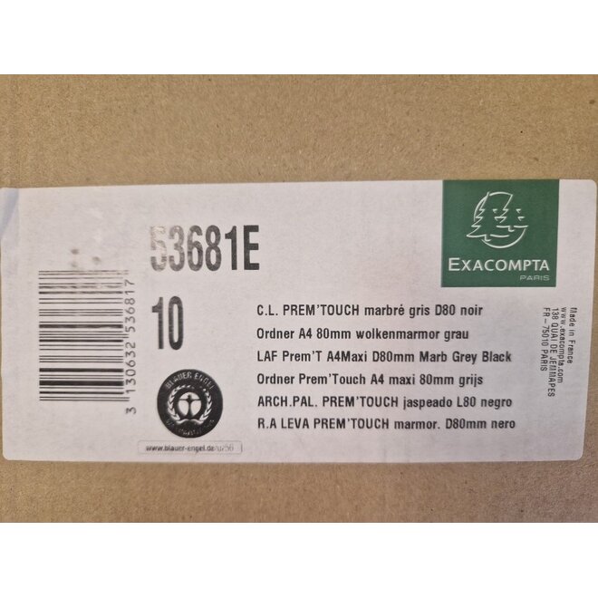 Ordner A4 zwart 80mm 2 ringen Exacompta 53681E