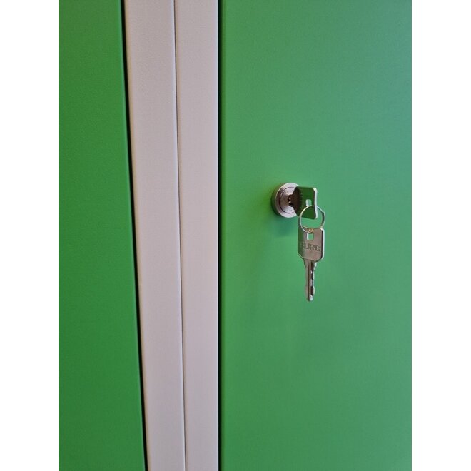 Kledinglocker 4 deuren - Grijs/Groen