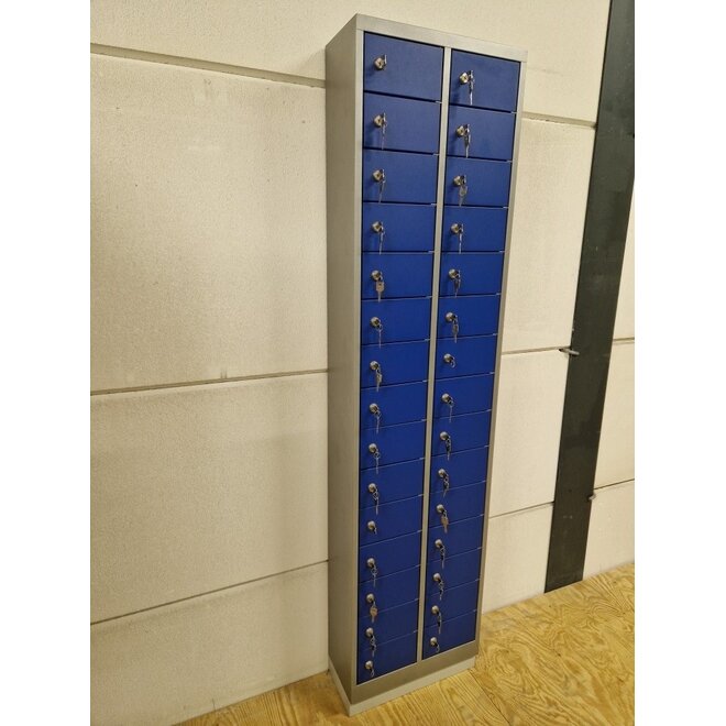 Mini Locker met 30 kluisjes en cilindersloten
