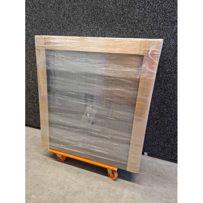 Roldeurkast 105x100x45 cm Antraciet met topblad Robson Eiken