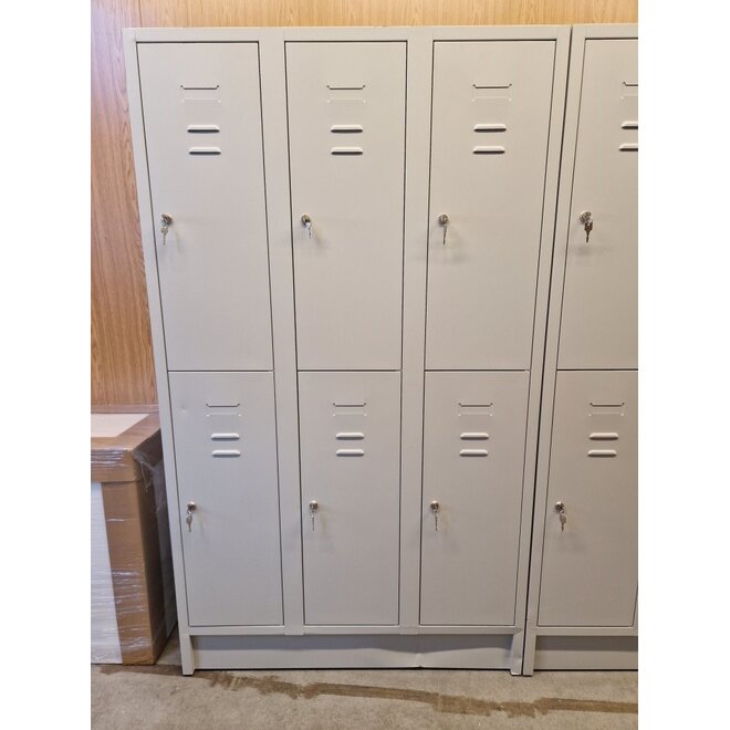 Gebruikt Locker CHB18036 Grijs - 3 koloms - 6 deuren