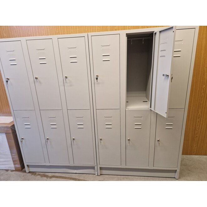 Gebruikt Locker CHB18036 Grijs - 3 koloms - 6 deuren