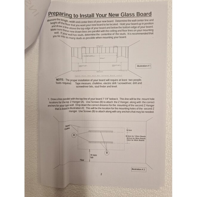 Whitebord Glassboard Magnetisch