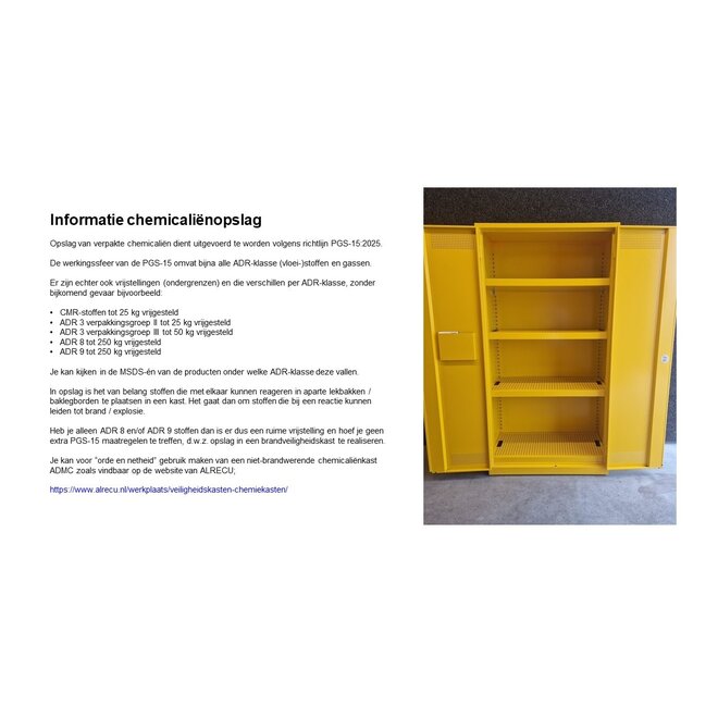 Chemiekast ADMC met 4 lekbakken - PGS15 Kast