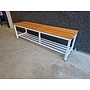 Kleedkamerbank LO 150 cm met schoenenrek - Wit