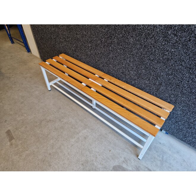 Vrijstaande Kleedkamer Zitbank 150 cm - Wit