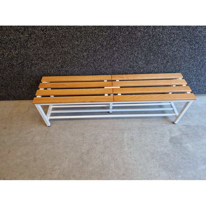 Vrijstaande Kleedkamer Zitbank 150 cm - Wit