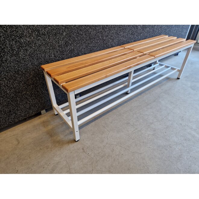 Vrijstaande Kleedkamer Zitbank 150 cm - Wit