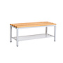 Kleedkamerbank MD 100 cm - Grijs met schoenenrek
