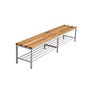 Kleedkamerbank MD 200 cm - Grijs met schoenenrek