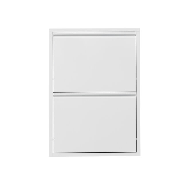 Schoenenkast 2 kleppen - Wit