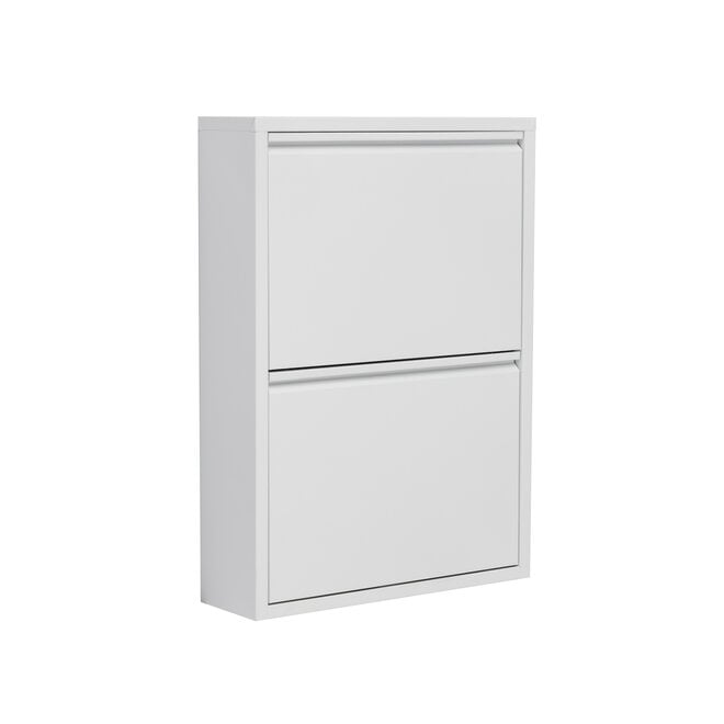 Schoenenkast 2 kleppen - Wit