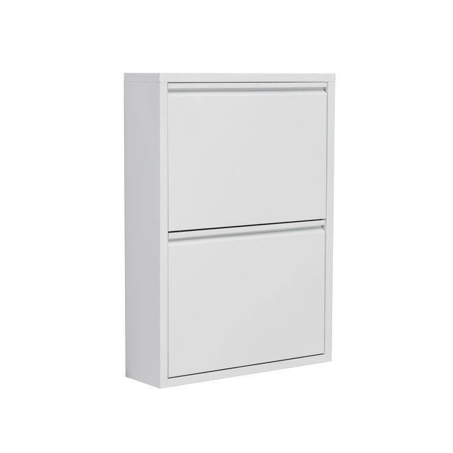 Schoenenkast 2 kleppen - Wit
