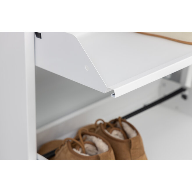 Schoenenkast 2 kleppen - Wit