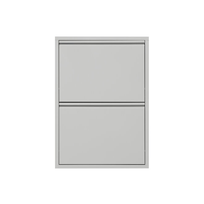 Schoenenkast 2 kleppen - Grijs