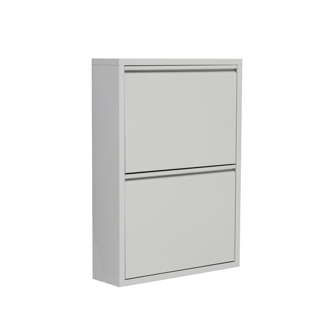 Schoenenkast 2 kleppen - Grijs