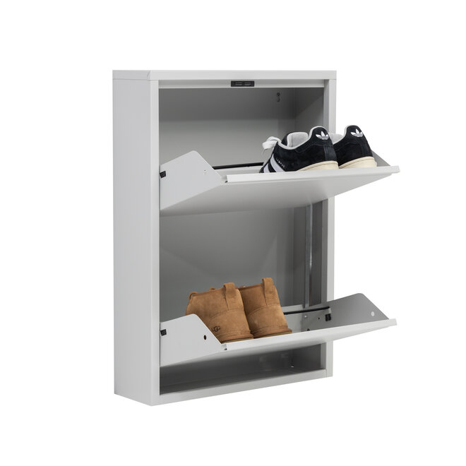 Schoenenkast 2 kleppen - Grijs