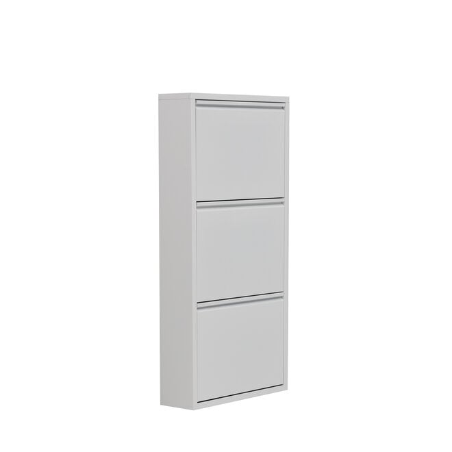 Schoenenkast 3 kleppen - Wit