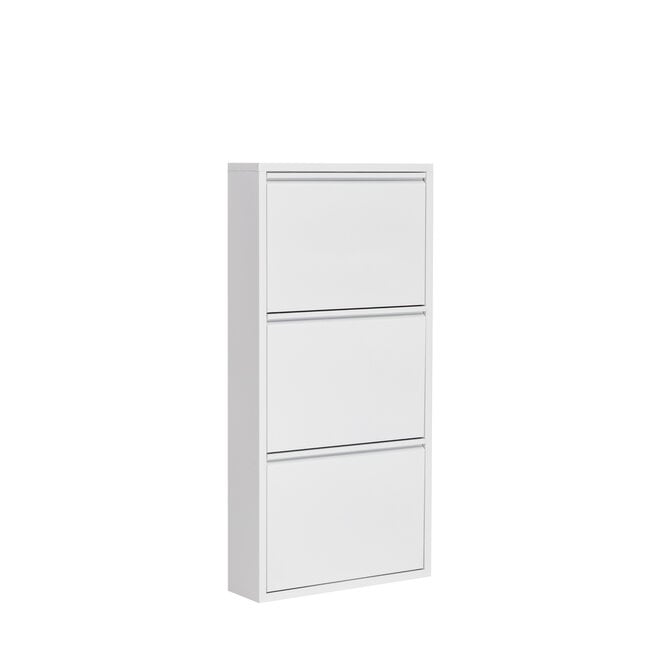 Schoenenkast 3 kleppen - Wit