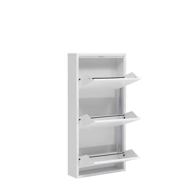 Schoenenkast 3 kleppen - Wit