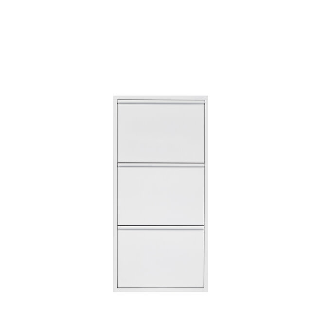 Schoenenkast 3 kleppen - Wit