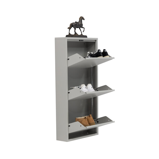 Schoenenkast 3 kleppen - Grijs