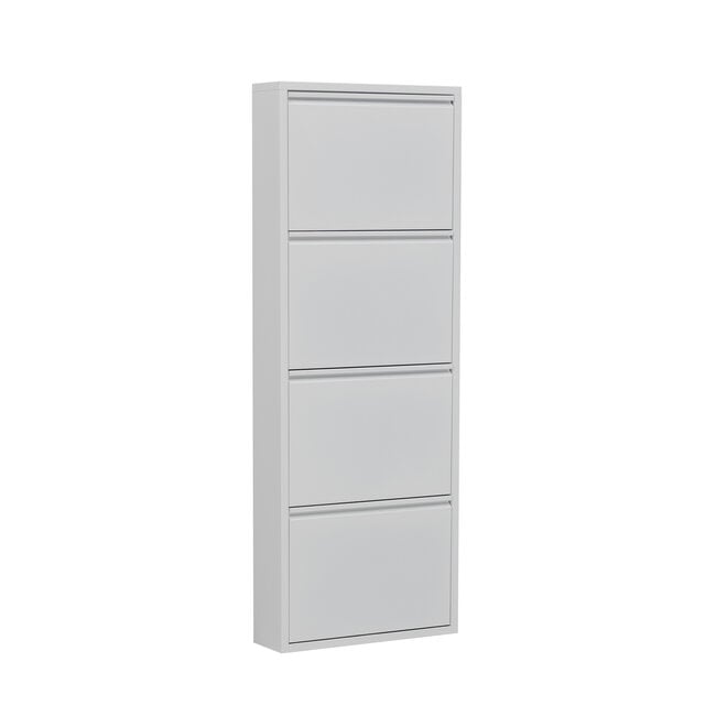 Schoenenkast 4 kleppen - Wit