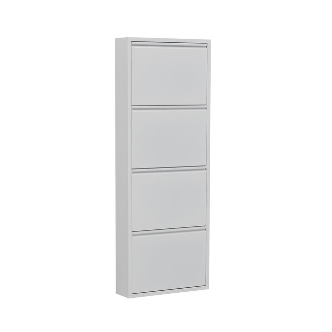 Schoenenkast 4 kleppen - Wit