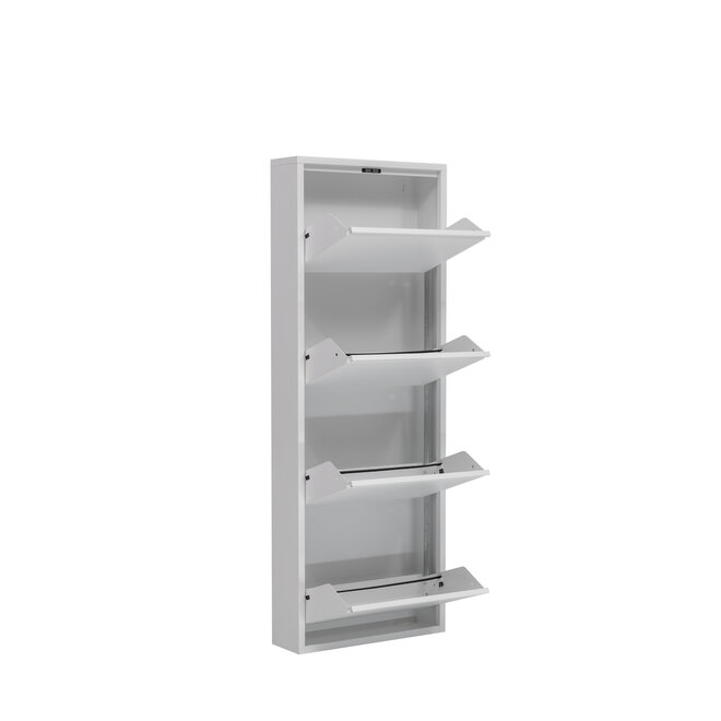 Schoenenkast 4 kleppen - Wit