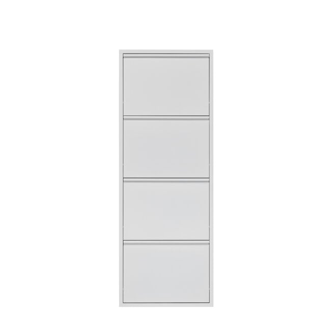 Schoenenkast 4 kleppen - Wit