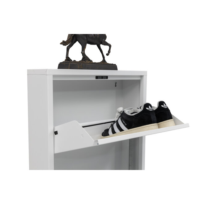 Schoenenkast 4 kleppen - Wit
