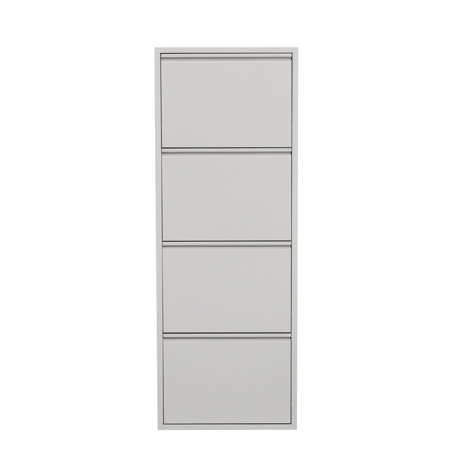 Schoenenkast 4 kleppen - Grijs