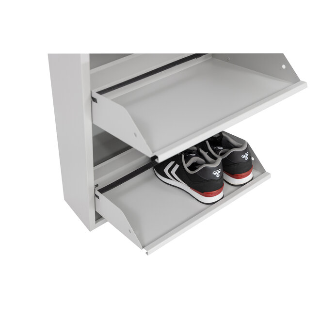 Schoenenkast 4 kleppen - Grijs