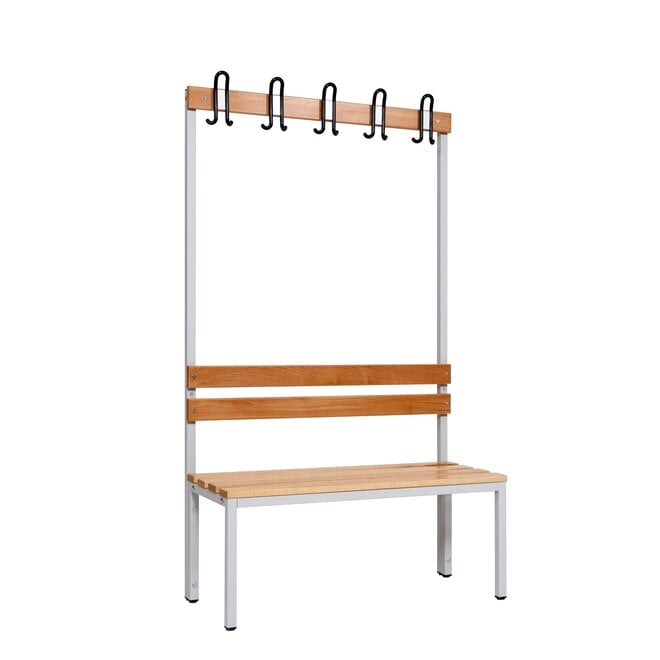 Garderobebank MD 100 cm Enkelzijdig - Grijs