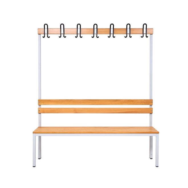 Garderobebank MD 150 cm Enkelzijdig - Grijs