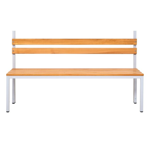 Garderobebank MD 150 cm Enkelzijdig - Grijs