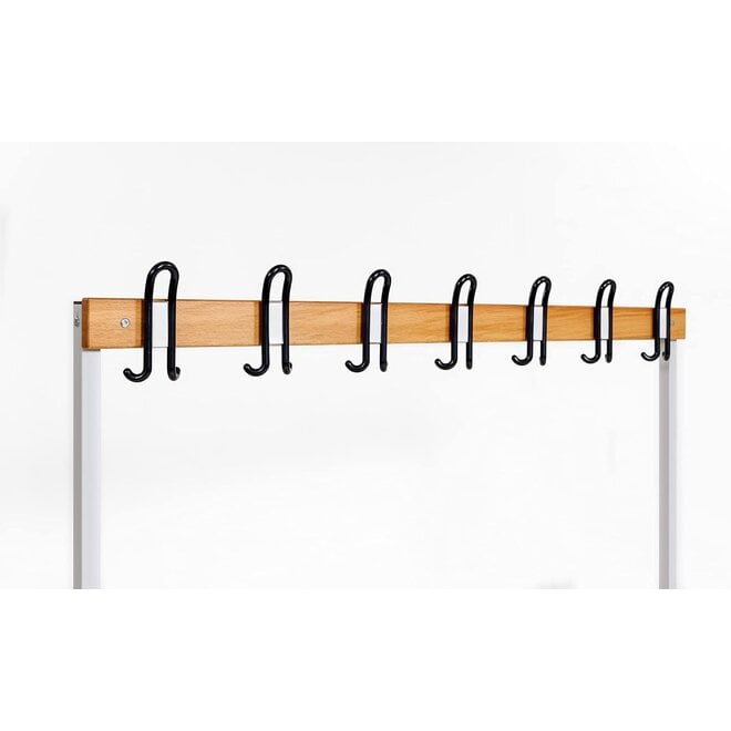 Garderobebank MD 150 cm Enkelzijdig - Grijs