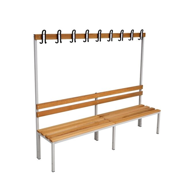 Garderobebank MD 200 cm Enkelzijdig - Grijs