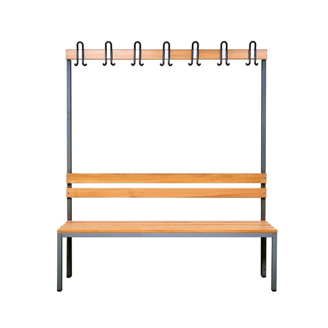 Garderobebank MD 150 cm Enkelzijdig - Antraciet