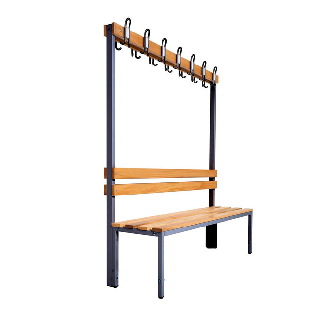 Garderobebank MD 150 cm Enkelzijdig - Antraciet