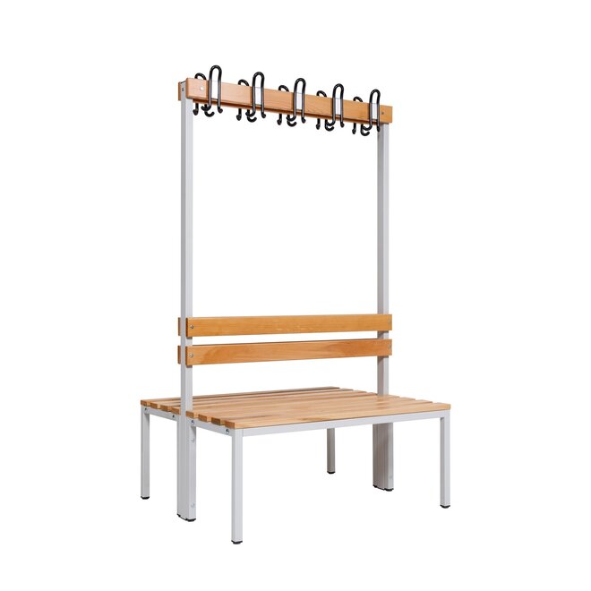 Garderobebank MD 100 cm Dubbelzijdig - Grijs