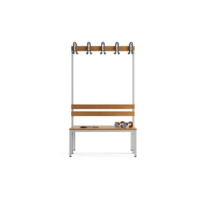 Garderobebank MD 100 cm Dubbelzijdig - Grijs